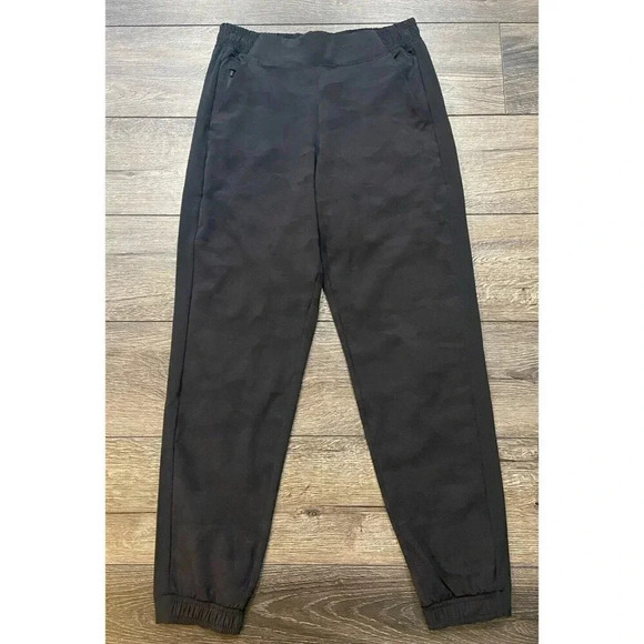 Athleta Brooklyn Texture Jogger Pants Black Print Size 4 - Picture 1 of 4